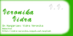 veronika vidra business card